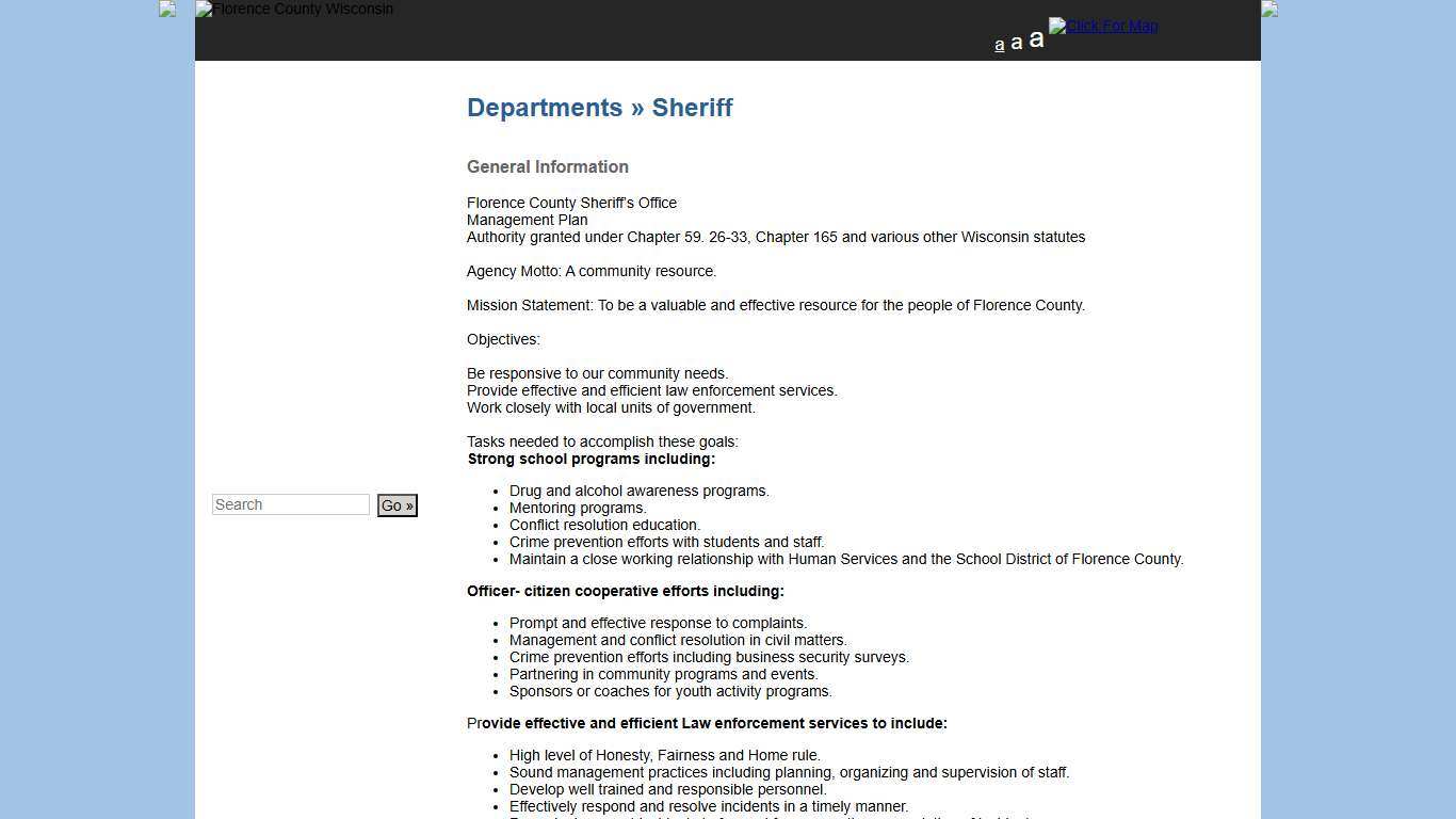 Florence County Government | Departments » Sheriff